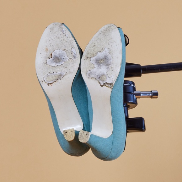 SWEAR London Blue Peep-Toe Pumps, 3” heel size 9 US/40 EU - Picture 5 of 6